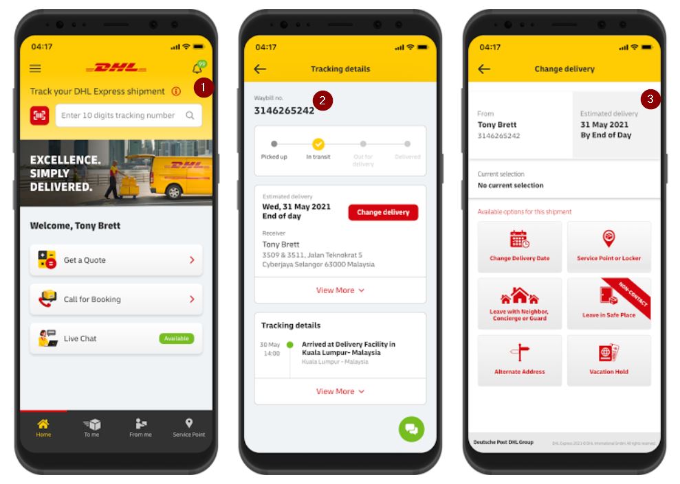 Shipment Tracking On Dhl Apps