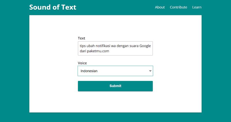 Situs Sound Of Text Jadi Notifikasi Whatsapp