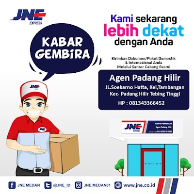 Outlet JNE CABANG UTAMA TEBING TINGGI di Kab. Serdang Bedagai