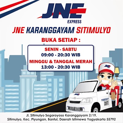 Outlet JNE Express Agen 010 Ponjong di Kab. Gunung Kidul