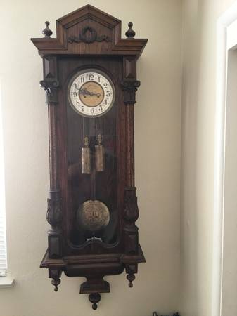 Antique 2 Weight Driven Wall Clock