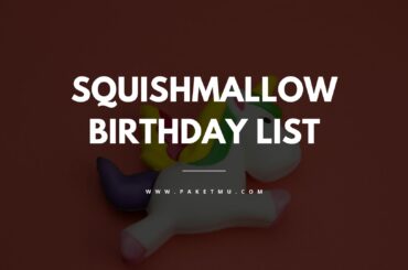 Cover Squishmallow Birthday List