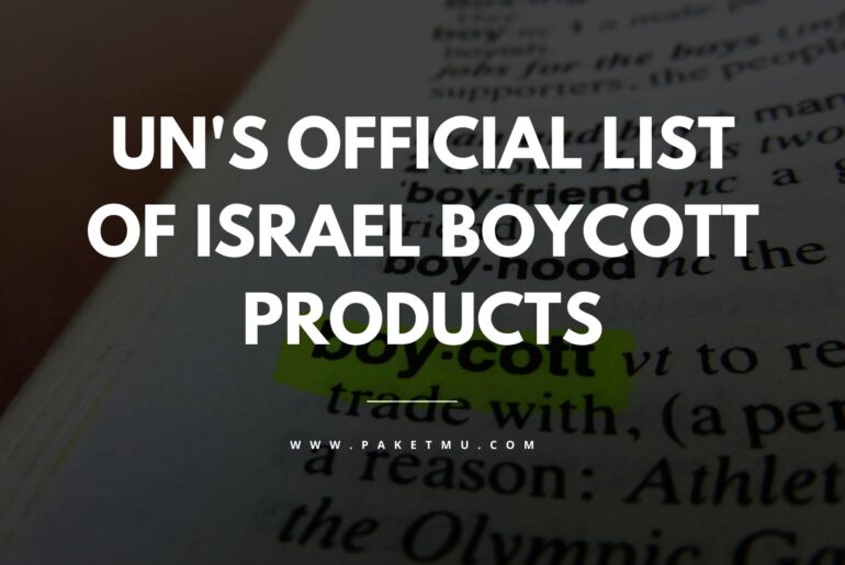 Cover Daftar Produk Boikot Israel Dari Un