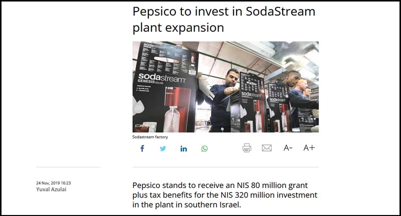 PepsiCo to Invest on SodaStream