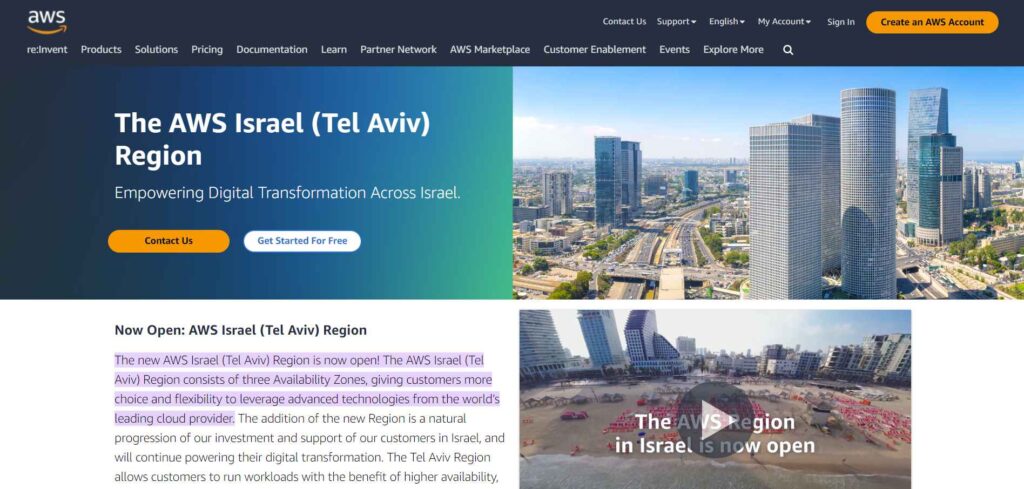 The Aws Israel (tel Aviv) Region